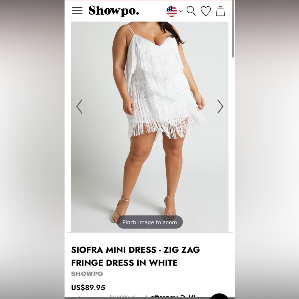 Showpo White Fringe Mini Dress